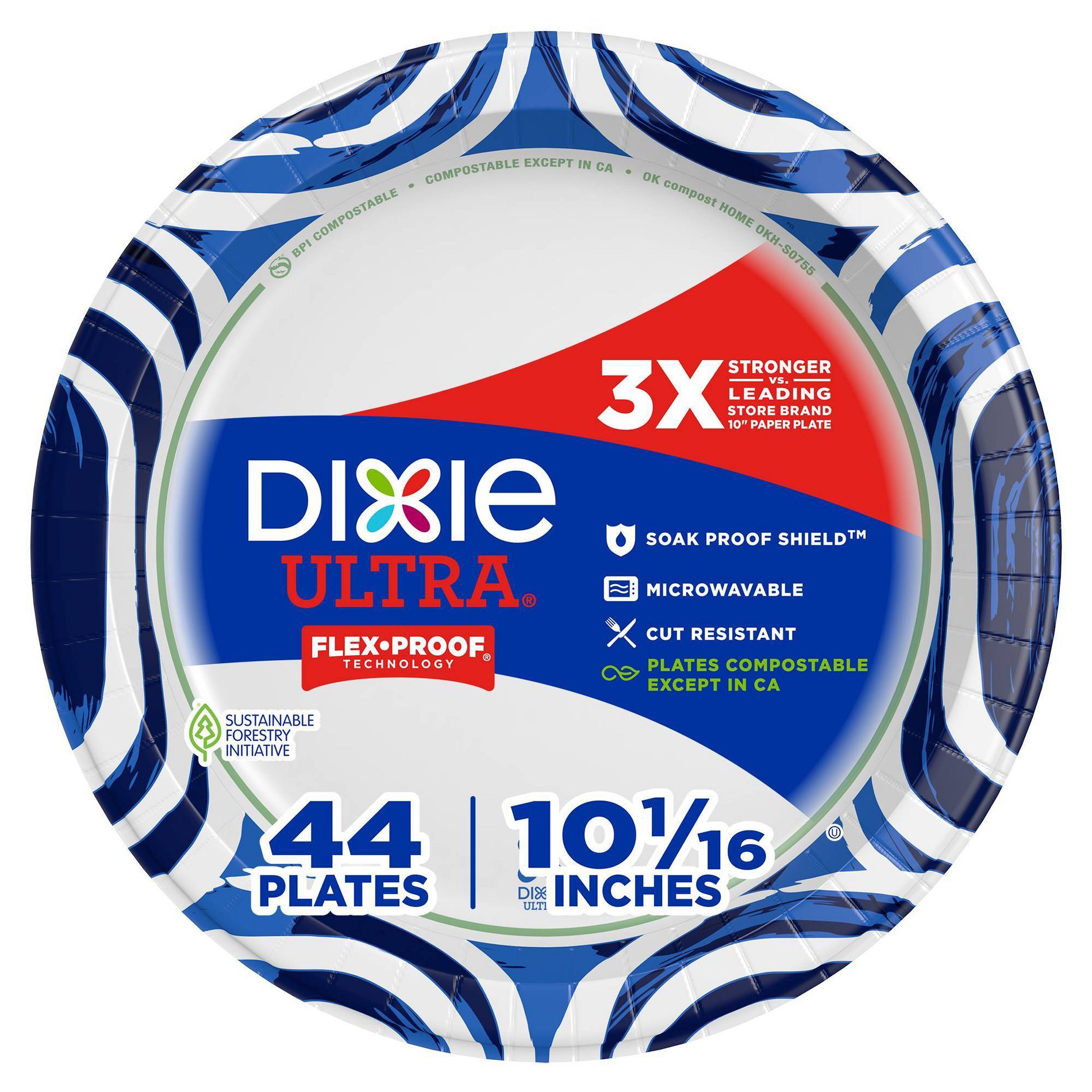 Dixie Ultra 10 1/16" Paper Plates - 44ct