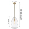 Rennnsan Sorrin 9" W 1 - Light Dome Glass Modern Dimmable Flush Mount in Gold - 3 of 4
