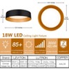 Itopfox Flush Mount Ceiling Light, LED Fixture in Matte Black with Gold Inside, Warm White Dimmable Lighting for Bedroom, Hallway - 3 of 4
