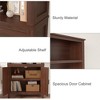 Garvee 71" Farmhouse Bookcase with Doors, Cherry Bookshelf with Storage Cabinet, 5-Tier Retro Book Shelf Rustic Bookcase for Living Room Office - 3 of 4