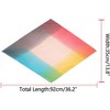 INSPIRE CHIC Women Gradient Color Pleated Satin Ombre Colorful Long Stretchy Neck Scarves 1Pc - 3 of 4