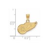 Black Bow Jewelry 14k Yellow Gold Detroit Red Wings NHL Small Pendant - 2 of 3