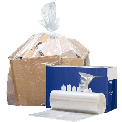 Plasticplace 12-16 Gallon Recycling Trash Bags, 0.8 Mil Extra Clear 24'' x 33'' (200 Count)