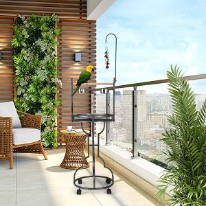 Sandinrayli 72 in. H Parrot Stand Large Bird Playstand Feeder Perch - 1 of 1