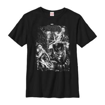 Boy's Marvel Black Panther 2018 Starry Characters T-Shirt
