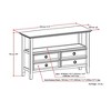 Solid Wood Transitional Console Sofa Table with 2 Double Deep Drawers, Open Shelf and Tapered Legs - 3 of 4