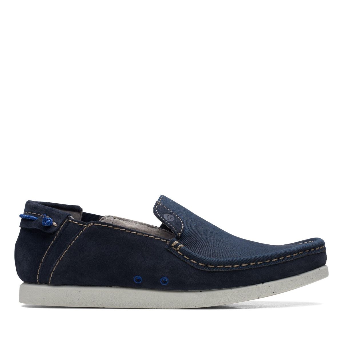 Clarks Mens Shacre Lite Step Navy Combi Shoes