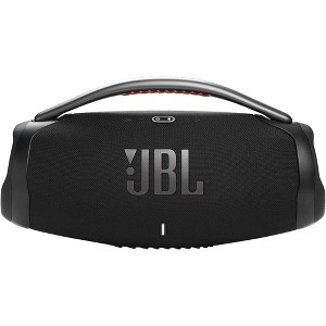 JBL Boombox 3 Portable Bluetooth Speaker Powerful Sound and Monstrous bass IPX7 Waterproof 24 Hours of Playtime Black Manufacturer Refurbished - 1 of 3