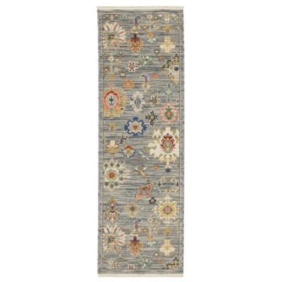 Oriental Weavers Lucca 5507E Grey/ Multi Indoor Area Rug - 2' x 6'