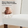 MAYEERTY Modern Armless Dining Chairs With Upholstered Fabric,Nailhead Trim And Wood Legs£¬Set of 2 - 3 of 4
