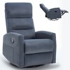 Ridstar Manual Recliner Chair with Rocker and Swivel For Living Room-Grey - 4 of 4