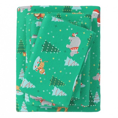 100% Cotton Christmas Flannel Sheets - Great Bay Home