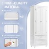 Freestanding Storage Cabinet, Tall Storage Cabinet with 2 Doors 2 Drawers Sturdy Storage Cabinet For Bathroom Kitchen Living Room Bedroom Storage - 2 of 4