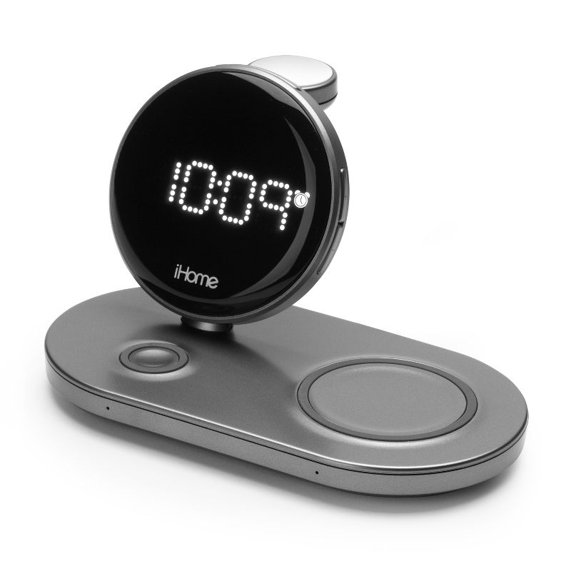 iHome 4-in-1 Compact Alarm Clock with  Fast Charging, 2 of 10