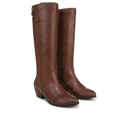 Whiskey Faux Leather Knee-High Zip-Up Boots