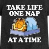 Girls' - Garfield - Take Life One Nap Fitted Short Sleeve Graphic T-Shirt - 2 of 4