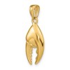 Black Bow Jewelry 14k Yellow Gold 3D Moveable Stone Crab Claw Pendant - 4 of 4
