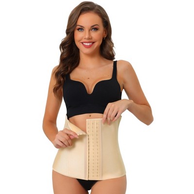 Unique Bargains Women Breathable Body Shaper Waist Trainer Cincher