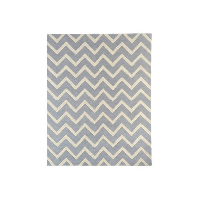 7'8"x10' Kids' Chevron Rug Gray - Gertmenian