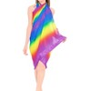 LA LEELA Women Summer Beach Wrap Sarong Cover Up Chiffon Long Swimsuit Wrap Skirts One Size Multicolored, Solid - 3 of 4