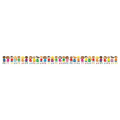 CARSON-DELLOSA Publishing 108103 3' x 3" Straight Kids Border Multicolor (108103)