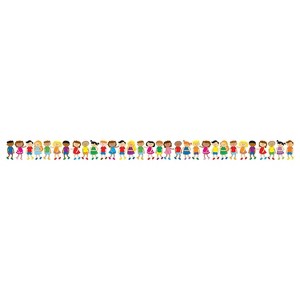 CARSON-DELLOSA Publishing 108103 3' x 3" Straight Kids Border Multicolor (108103) - 1 of 1