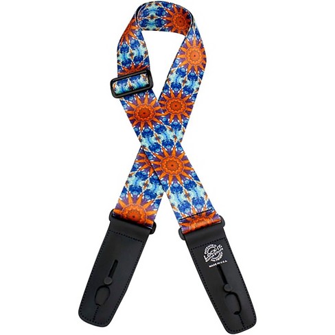 Lock-It Straps 2 Locking Guitar Strap Psychedelic Design