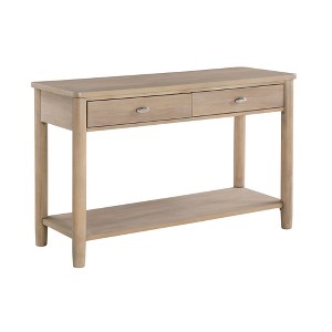 Wooden Sofa Table with 2 Drawers and Open Shelf - 1 of 4