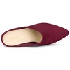 Allegra K Women's Pointed Toe Slip on Block Heel Slide Mules - 4 of 4