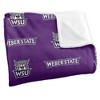 Weber State University Logo Pattern Silky Touch Blanket White 50x60 - 3 of 4