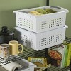 Racxily 5 Pack Open Plastic Bin, Storage basket, Space Saving Organizers, White - 4 of 4