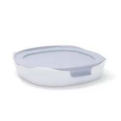 Rubbermaid DuraLite Glass Bakeware, 1.75qt Square Baking Dish, Cake Pan, or Casserole Dish with Lid