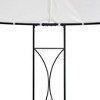 vidaXL Gazebo White and black Fabric (100% polyester), Powder-coated iron - 4 of 4