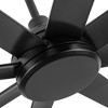Airsurfer 65" Black Light Free Ceiling Fan with 8 Black ABS Blades, DC Motor, 6-Speed, Remote Control, Downrod Mount, No Light - 4 of 4