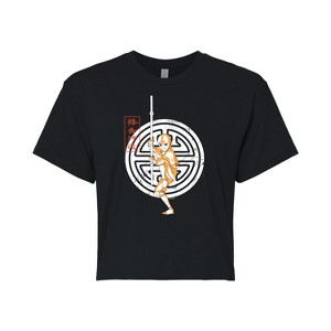 Women's - Avatar: The Last Airbender - Aang Crest Cropped Graphic T-Shirt - 1 of 4