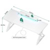 Dolonm 70.8 in. Thick Desktop Gaming Computer Desk with USB Hub, LED Lights &Monitor Stand,Heavy Duty X-Frame Office Desk - 2 of 4