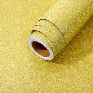 Bright Creations Self Adhesive Champagne Glitter Contact Paper Roll, Peel and Stick Art Decal, Home Decor, 17.7 In x 16.5 ft - 1 of 4