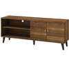 Vynxaria Mid-Century Modern TV Stand, Brown Finish, Max TV Size 63 in. - 2 of 4
