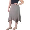 Plus Size Knee-Length Elastic Waistband And A Handkerchief Hemline Skirt - 4 of 4