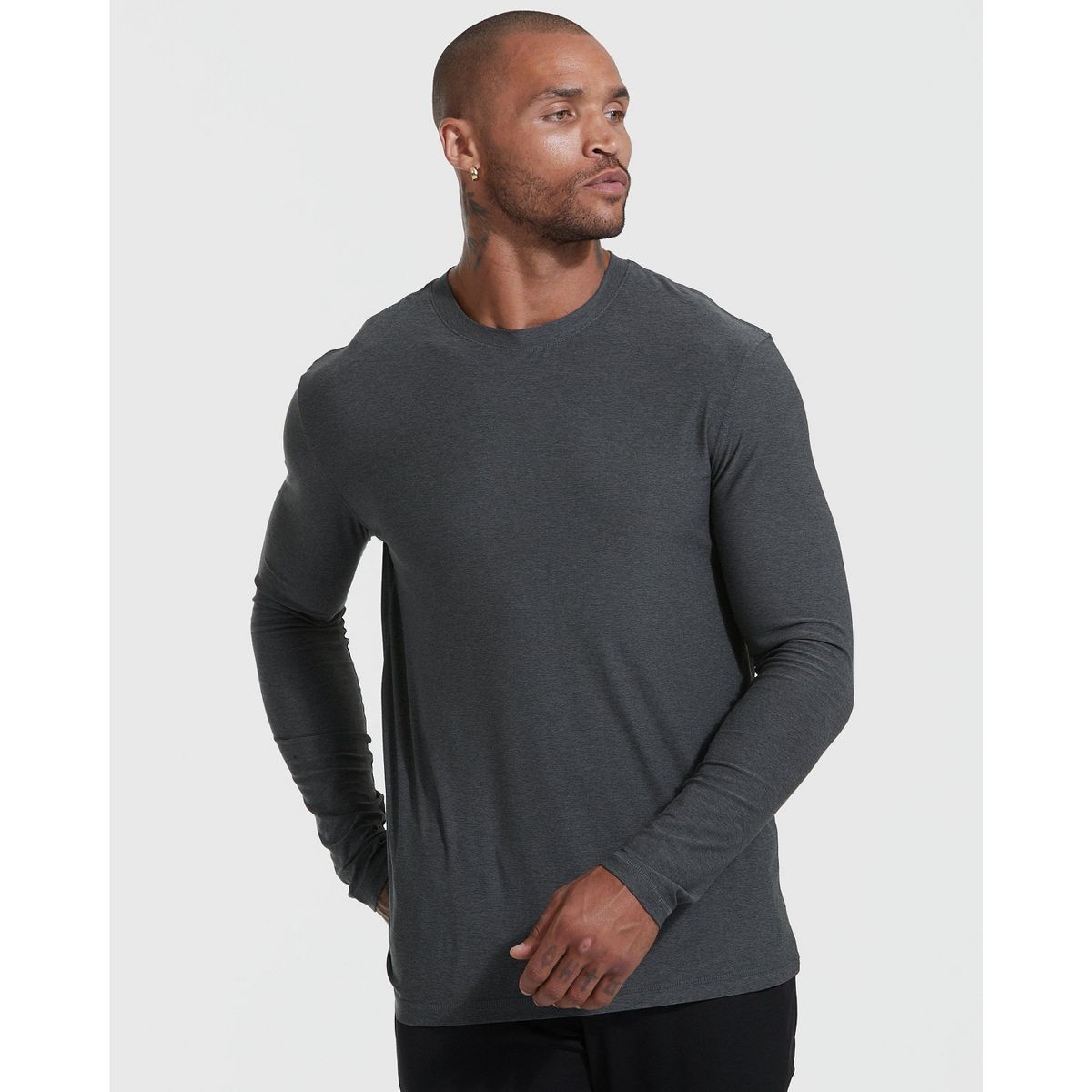 Men's Active Long Sleeve Crew Neck T-Shirt - True Classic - thumbnail 4