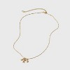 14K Gold Dipped Charm Initial Pendant Necklace - A New Day™ Gold - 3 of 4