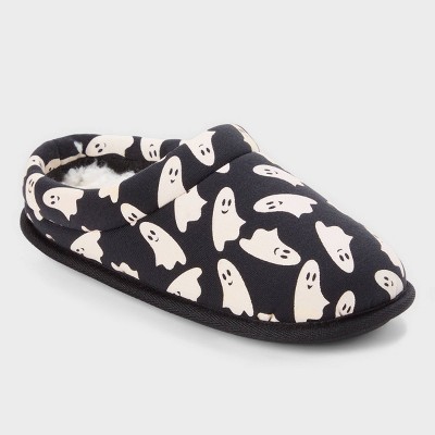 dluxe by dearfoams Kids Glow in Dark Clog Ghost Slippers - Black
