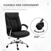 TiramisuBest High Back Office Chair with Lumbar Support, Adjustable Height, 360¡ã Wheels, Linen, Black - 4 of 4