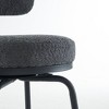 NicBex Modern Swivel Bar Stools Set of 2 Boucle Upholstered Counter Height Bar Chairs with Metal Legs and Footrests for Kitchen Island, Pub - 4 of 4