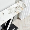 48-Inch Modern Console Table with Exquisite Curved Design & Adjustable Feet, Black - 3 of 4