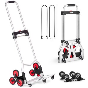VEVOR Stair Climbing Cart, 260 lbs Capacity Stair Climber Hand Truck and Dolly, Heavy-Duty Folding Trolley Cart with Telescoping Handle, Silver - 1 of 4
