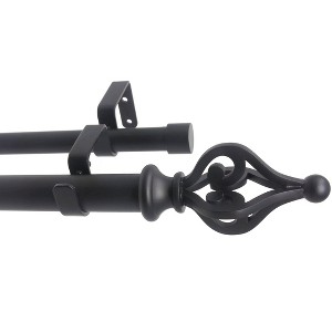 Urbanest Portia Manhattan 1-inch 3-4 inch Double Drapery Curtain Window Rod Set - 1 of 4