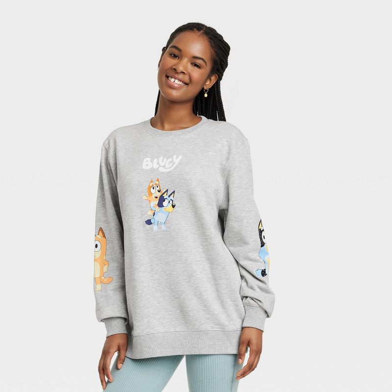 Women's Bluey Graphic Sweatshirt - Gray, 1 of 5