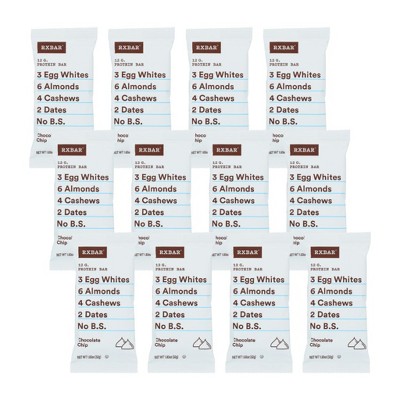 Rxbar Chocolate Chip Protein Bar - 12 bars, 1.83 oz