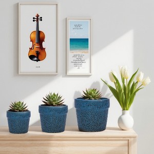 SpassWay 15" Dia Outdoor Indoor Ceramic Planter Pot Decorative Planter with Drainage Hole Patio Flower Pot - 1 of 4